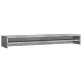 vidaXL Monitorstandaard 100x24x13 cm bewerkt hout betongrijs