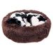 Ferplast Kattenmand CUDDLY 80 Hondenmand Zacht pluche kattenkussen, diam 80 xh 17 cm. Bruin