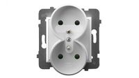 Ospel GP-2URZP/m/00 stopcontact, IP20, 16 A, 71 mm, 45 mm, 71 mm, wit