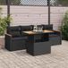 Maison Exclusive - Ensemble de jardin pour le jardin, composé de 5 pièces, avec coussins, en polyrotin de couleur acacia