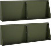 vidaXL - Keermuur - 4 st - 60 x 12 x 40 cm - Staal - Olijfgroen