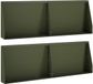 vidaXL - Keermuur - 4 st - 60 x 12 x 40 cm - Staal - Olijfgroen
