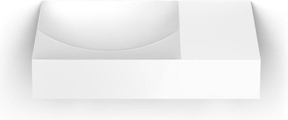 Clou Vale fonteinen aluite fontein 38x19x7cm voorbewerkt kraangat rechts wit