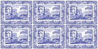 Pimpernel Blue Italiaanse Placemats, Set van 6