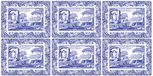 Pimpernel Blue Italiaanse Placemats, Set van 6