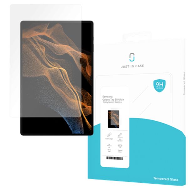 JUSTINCASE Screen Protector for Samsung Galaxy Tab S8 Ultra - Tempered Glass - 14.6 inch - Clear