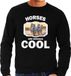 Bellatio Decorations Shoppartners Bv Dieren paarden sweater zwart heren - horses are serious cool trui - cadeau sweater wit paard/ paarden liefhebber M