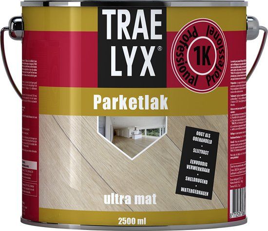 Trae Lyx Parketlak Ultra Mat - 2,5 Liter - Blank - 8712576306852