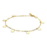 ZINZI Gold 14 karaat gouden armband ronde plaatjes ZGA167