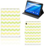 Lenovo Tab E10 Tablet Hoes Waves Geel