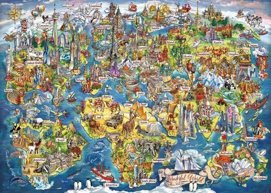 Gibsons Wonderful World Puzzel 1000 stukjes