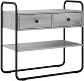 vidaXL Consoletafel Grijs Sonoma 80 x 40 x 75 cm Bewerkt hout