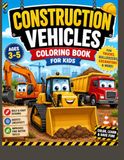 Construction Vehicles Coloring Book for Kids