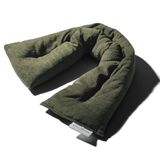 Les Chochottes Coussin chauffant cervical en lin, bouillotte naturelle pour micro-ondes, compresse chaud/froid, soulage la douleur, torticolis, cou, migraine, fabriqué en France, 52 x 12 cm