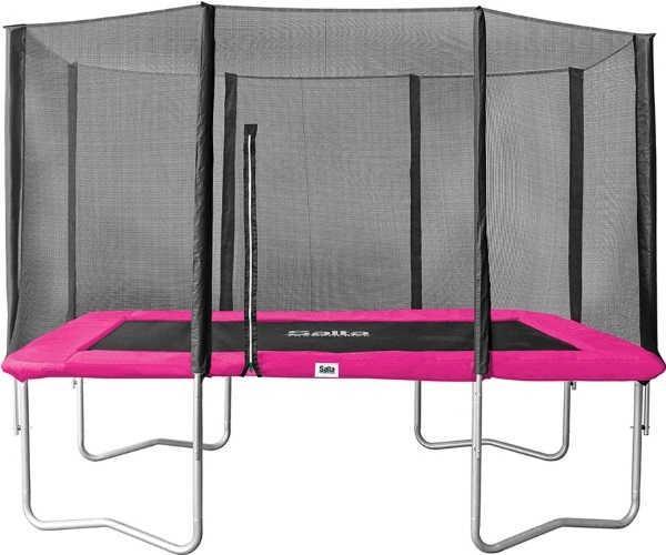 Salta Trampoline Combo Rectangular Roze 214 x 153 cm Safety Net