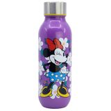 STOR Drinkfles, Minnie Mouse, 640 ml, kinderen, herbruikbaar, van kunststof, met dop van staal, BPA-vrij, school, sport, meisjes, jongens