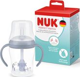 Perfect Match Drinkfles met rietje voor beginners | 8+ maanden | 150 ml | Lekvrije babybeker met rietje | Antisliphandvatten | Pinguïn | 1 stuk
