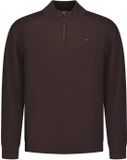 No Excess Half-zip trui Dark Brown L