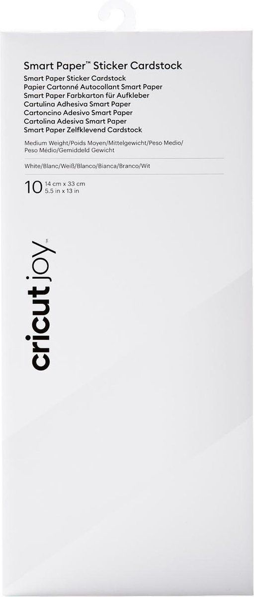 CRICUT Smart Sticker Papier - 10 vellen - Wit - 14x33cm