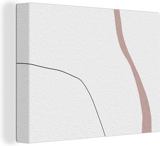 OneMillionCanvasses Canvas schilderij 160x120 cm - Lijn - Pastel - Modern - Multicolor