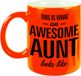 Bellatio Decorations Shoppartners Bv This is what an awesome aunt looks like cadeau mok / beker - neon oranje - 330 ml - verjaardag - kado mok / beker