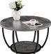 Vevor Table basse/Table d'appoint, gris marbre, aspect béton, métal, panneau de particules, 80,5 cm
