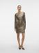 VERO MODA VMHANYA SQ L/S SHORT DRESS JRS BTQ Dames Mini jurk XS Polyester Silver Mink