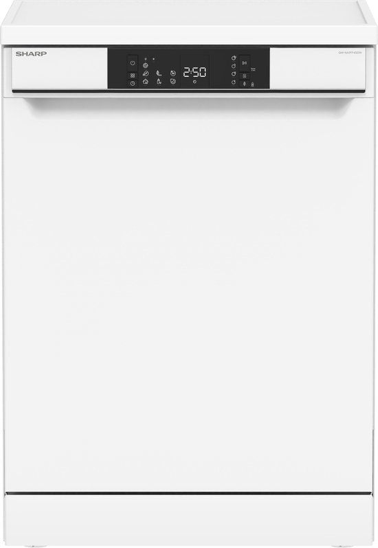 Sharp QWNA1FF45DWEU - Vrijstaande vaatwasser - Energieklasse D - Besteklade - Wit