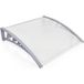 Jeobest - Auvent de porte solaire abri marquise d'accueil (100x100cm) - Blanc Gris