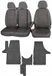 FROGUM VW Transporter T6 - Automaat Ensemble Housses de siège et tapis - Gris/Rouge/Noir