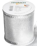Halbach Seidenbänder Geschenklint zilver - Made in Germany - met vormbare draadranden | 100 mm x 20 m | elegant gouden lint voor bruiloft of Kerstmis