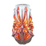 Handgemaakte designkaars, geurloze decoratieve kaars Ø 9,5 x hoogte 22 cm, 126 uur lang brandende cilindrische kaars, rookvrije katoenen lont, ideale woondecoratie en veelzijdig cadeau