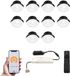 HOFTRONIC Set van 10 Cadiz Smart LED Mini Inbouwspots - Wit - 12V 3W 200lm - Dimbaar - Wifi & Bluetooth - 2700K - IP44