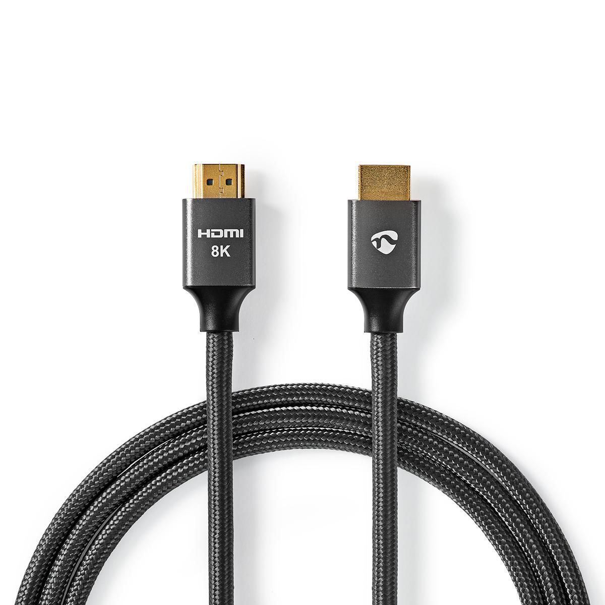 Nedis CVTB35000GY10 HDMI kabel 1m grijs
