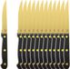 OTIX Steakmessen - Set van 12 Stuks - Goud/Zwart - RVS