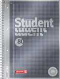 BRUNNEN Collegeblok Premium Student | A4, liniatuur 22, 80 vellen, antraciet