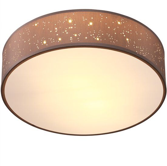 Monzana Plafondlamp Sterrenhemel Rond 38cm - Taupe