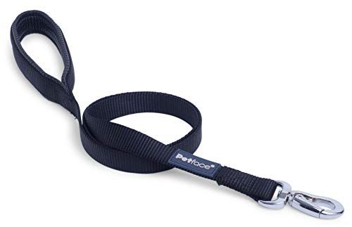 Petface Padded Nylon Dog Lead, Black, Medium