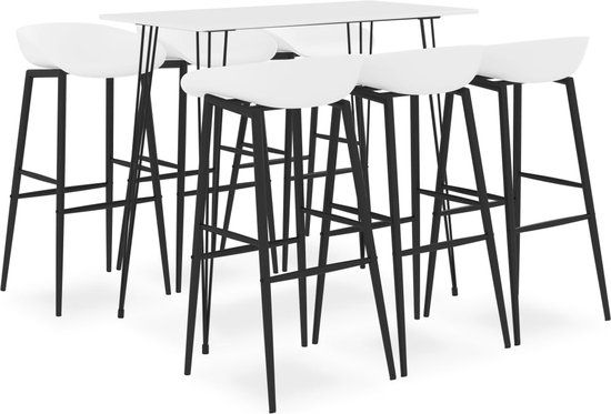 vidaXL 7-delige Barset Wit