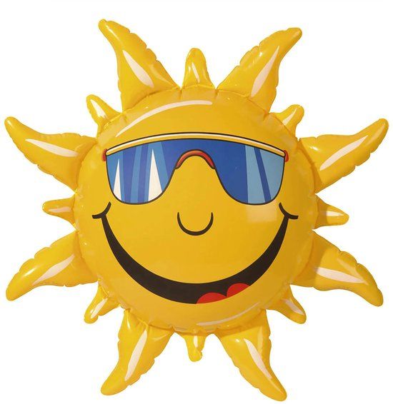 Widmann Opblaasbare zon - 60 cm - Hawaii/Tropisch thema - feest decoratie