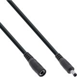 InLine 26901C electriciteitssnoer Zwart 1 m 4.0 x 1.7 mm
