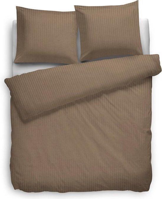 Heckett & Lane Satin Stripe Dekbedovertrek Lits-jumeaux 260x200/220 cm - Gold