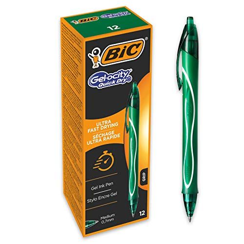 BIC Gel-ocity sneldrogend Gel pennen Groen 12 Stuks