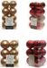 Kaemingk B.V. Kerstversiering boules de Noël en plastique mélange de couleurs camel marron/rouge foncé 4 et 6 cm paquet de 80x pièces