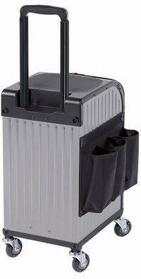 Sibel RollerCoaster StoolCase - Silver - Black