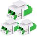 1aTTack.de 3x glasvezel keystone-connectoren OS1 / OS2 (APC) LC duplex female naar LC duplex female singlemode groen