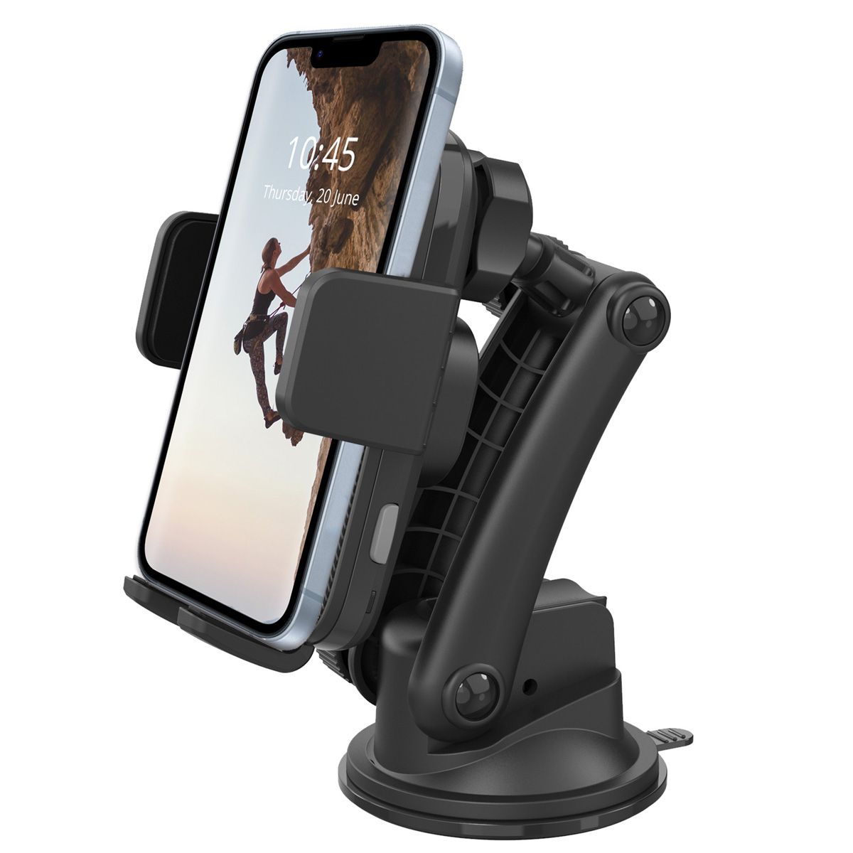 Accezz Telefoonhouder Auto met Draadloze Oplader - Zwart