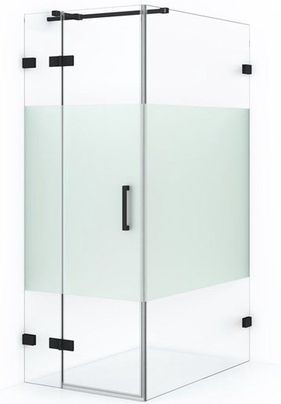 Maxaro Douchecabine Diamond 120x80cm 8mm Helder Veiligheidsglas Mat Zwart