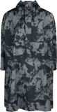 R.E.D. by EMP Zwarte camouflage regenjas met capuchon en trekkoord - Unisex - Standard