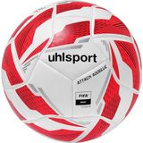Uhlsport Attack Addglue Wedstrijd/Trainingsbal - Wit / Rood / Zilver | Maat: 4